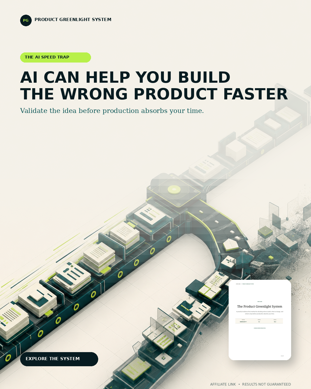 The AI speed trap affiliate promotional creative