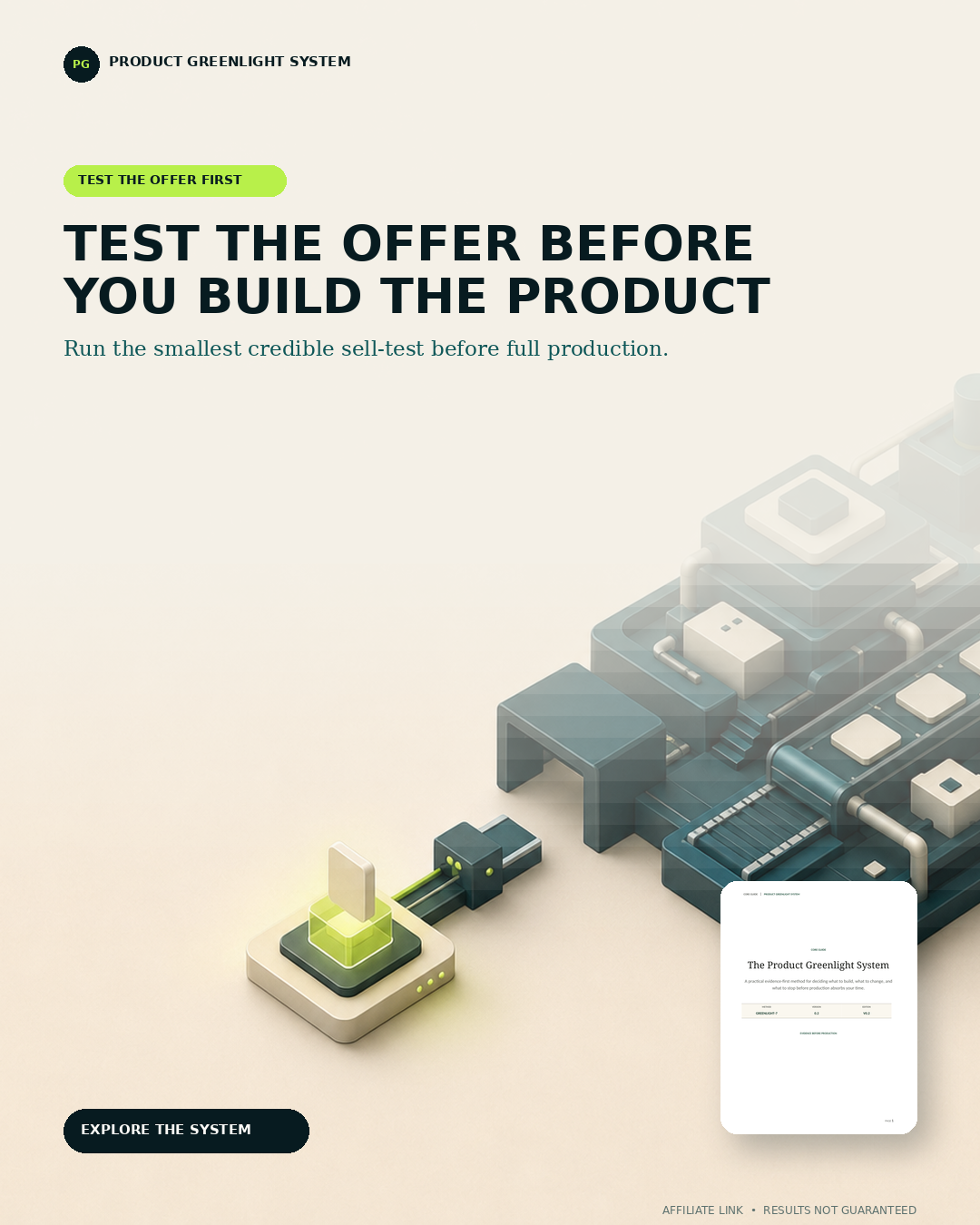 Test before build affiliate promotional creative