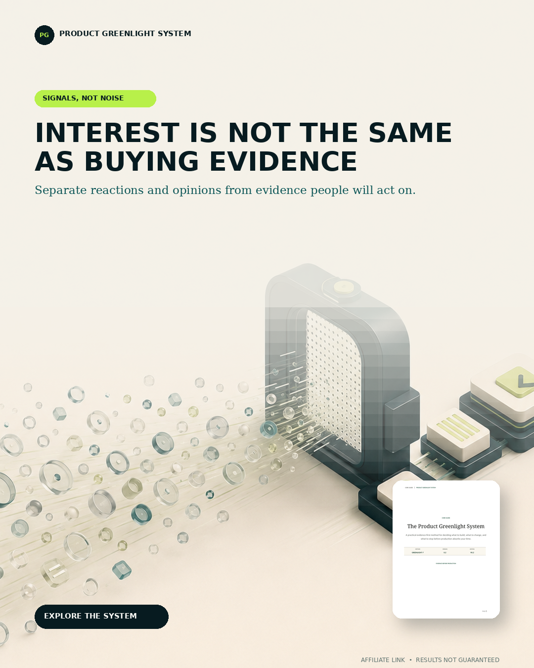 Signals, not noise affiliate promotional creative